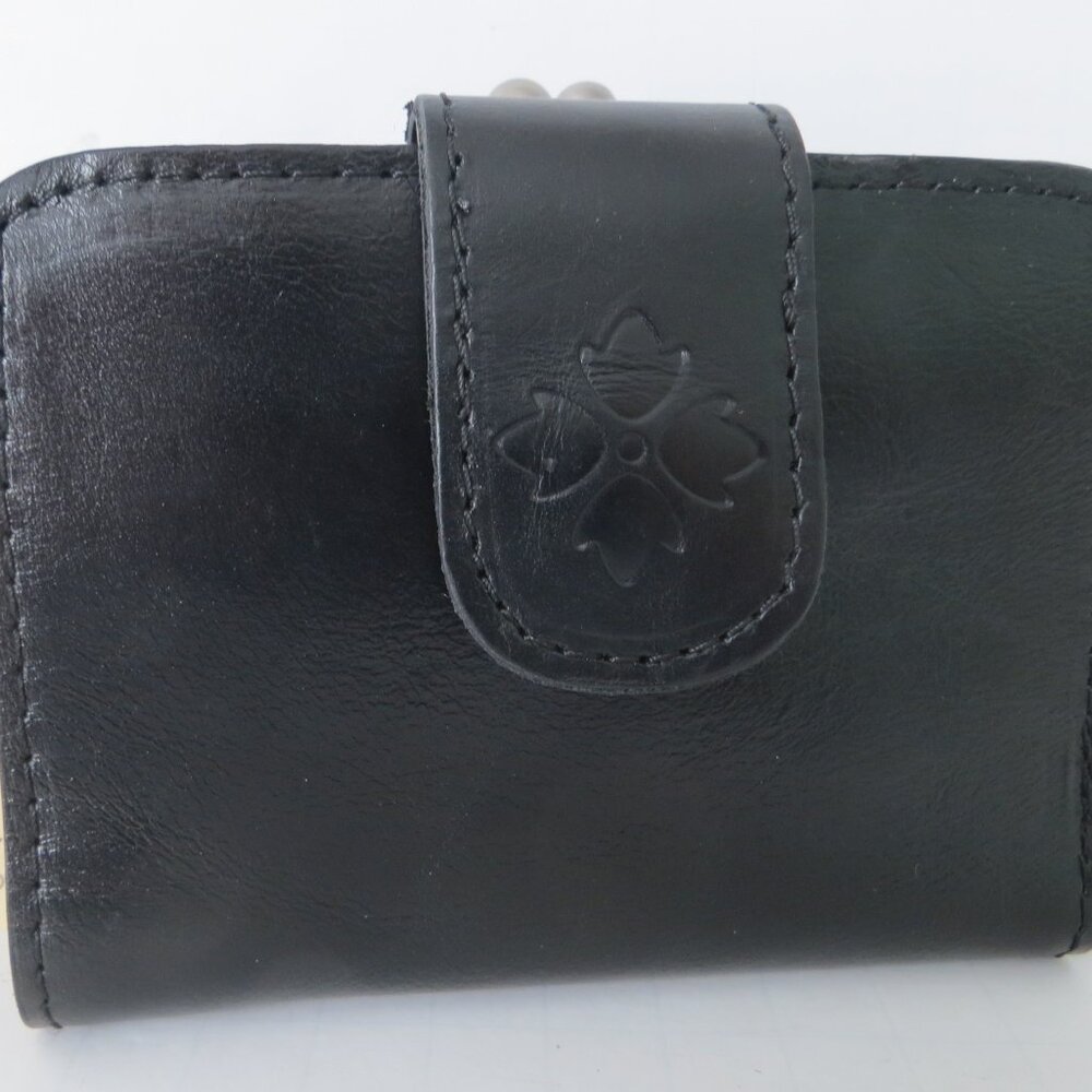 Patricia Nash NWT IBERIA Leather Wallet-Vintage Distress Black - RFID MSRP $119